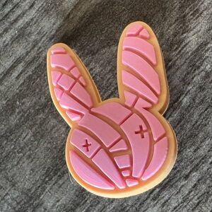 Pink Bunny Concha Shoe Charm CROCS Jibbitz Pan Dulce 5/$20